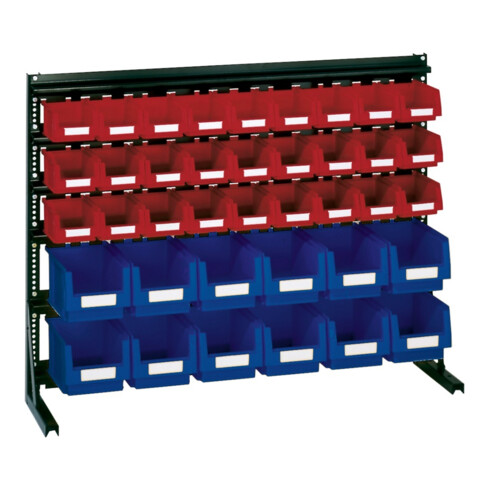 LA-KA-PE Vario-Étagère V6B avec 39 caisses PLK, bleu/rouge