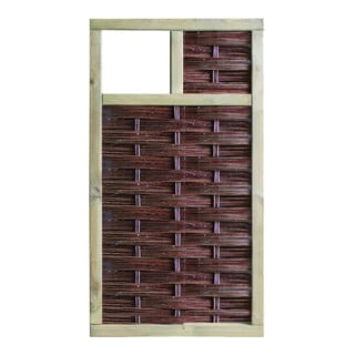 LABO-3D Weidengeflechtzaun 94 x 180 cm Fenster oben Rahmen 70 x 35 mm