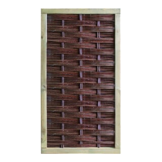 LABO-3D Weidengeflechtzaun 94 x 180 cm geschlossen Rahmen 70 x 35 mm