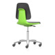 Chaise d'atelier avec roulettes Bimos Labsit, coque d'assise vert-1