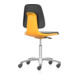 Chaise d'atelier avec roulettes Bimos Labsit coque d'assise orange-1