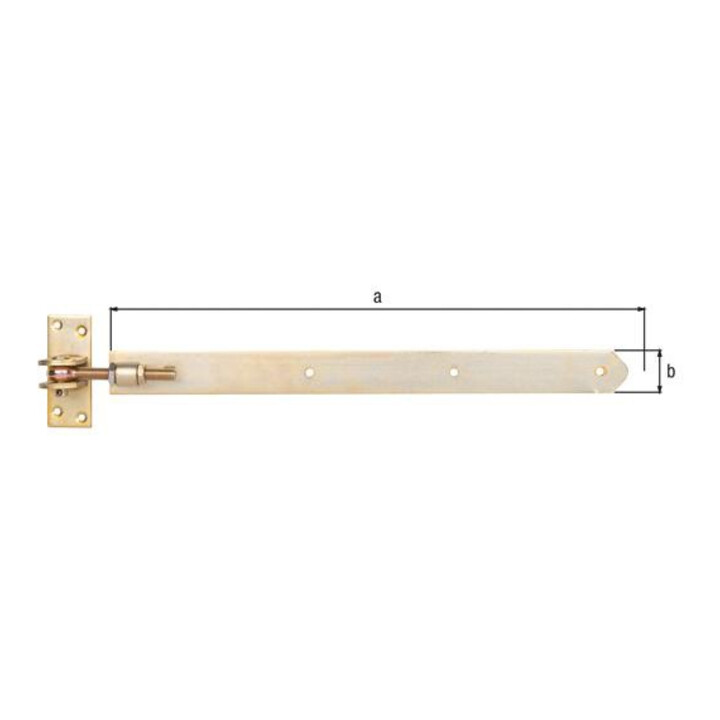 Ladenband B.40mm L.460x40mm S.5mm STA galv.verz.d.pass.verstellb.um 30mm GAH