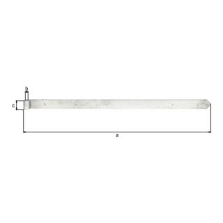 Ladenband B.60mm L.1200x60mm S.8mm D.20mm STA TZN rd GAH