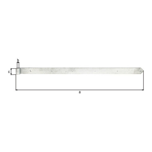 Ladenband B.60mm L.1200x60mm S.8mm D.20mm STA TZN rd GAH