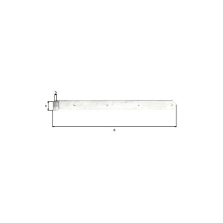 Ladenband B.60mm L.800x60mm S.8mm D.20mm STA TZN rd GAH