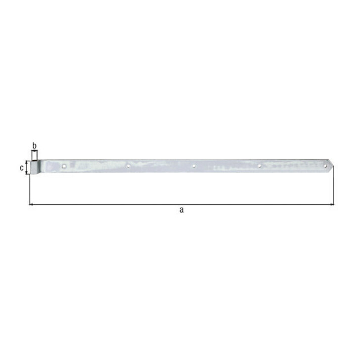 Ladenband L.1000x16x45mm S.5mm STA galv.verz.d.pass.D.16mm rd GAH
