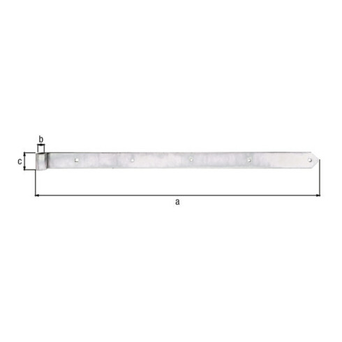 Ladenband L.1000x20x60mm S.8mm STA galv.verz.d.pass.D.20mm rd GAH