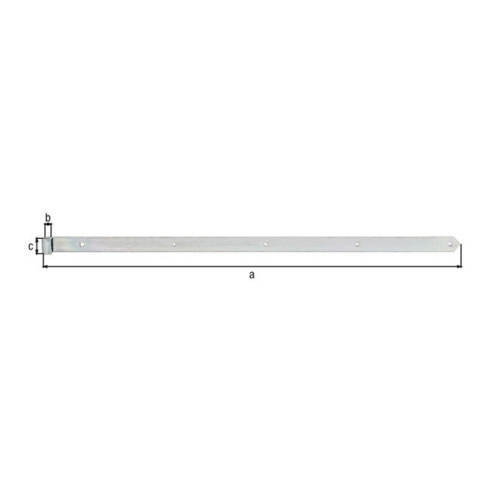 Ladenband L.1185x20x60mm S.8mm STA galv.verz.d.pass.D.20mm rd GAH