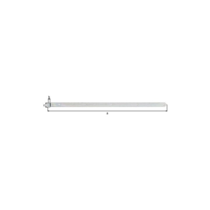 Ladenband L.1185x20x60mm S.8mm STA galv.verz.d.pass.D.20mm rd GAH