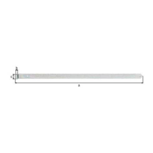 Ladenband L.1185x20x60mm S.8mm STA galv.verz.d.pass.D.20mm rd GAH