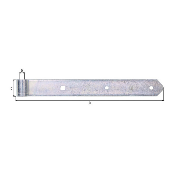 Ladenband L.300x13x40mm S.5mm STA galv.verz.d.pass.D.13mm rd GAH
