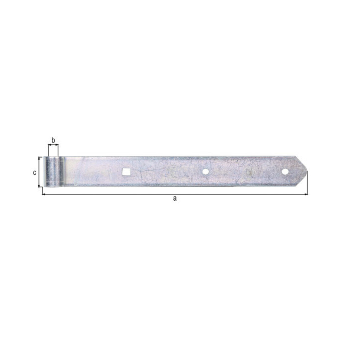 Ladenband L.300x13x40mm S.5mm STA galv.verz.d.pass.D.13mm rd GAH