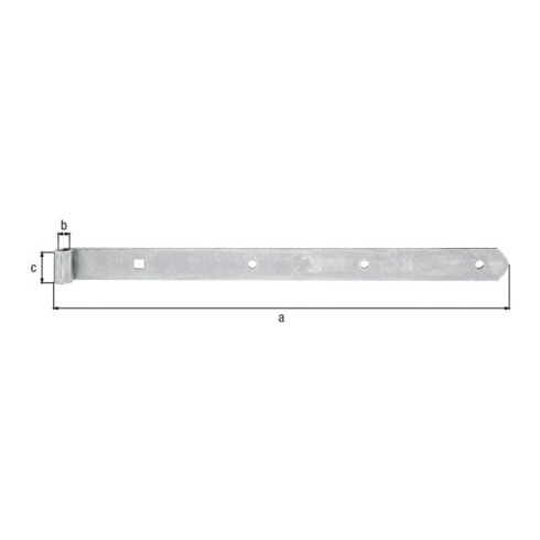 Ladenband L.400x10x30mm S.3mm D.10mm STA galv.gelb verz.rd GAH