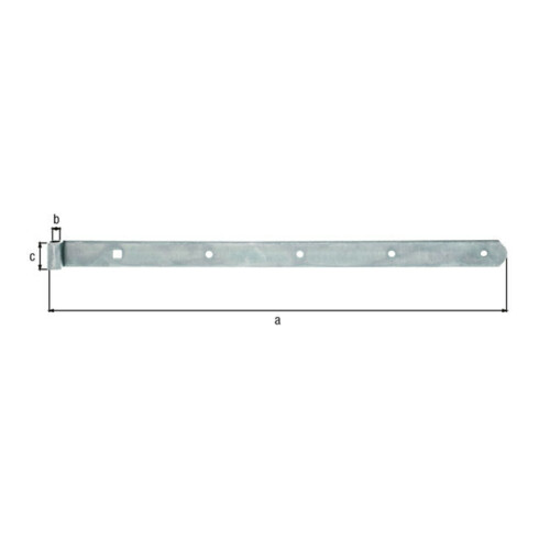 Ladenband L.500x10x30mm S.3mm D.10mm STA galv.gelb verz.rd GAH