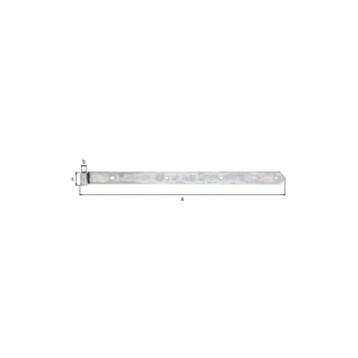 Ladenband L.600x13x40mm S.5mm STA galv.verz.d.pass.D.13mm rd GAH