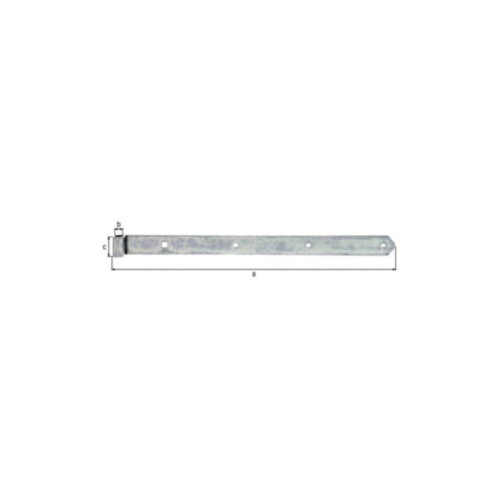Ladenband L.600x16x45mm S.5mm STA galv.verz.d.pass.D.16mm rd GAH