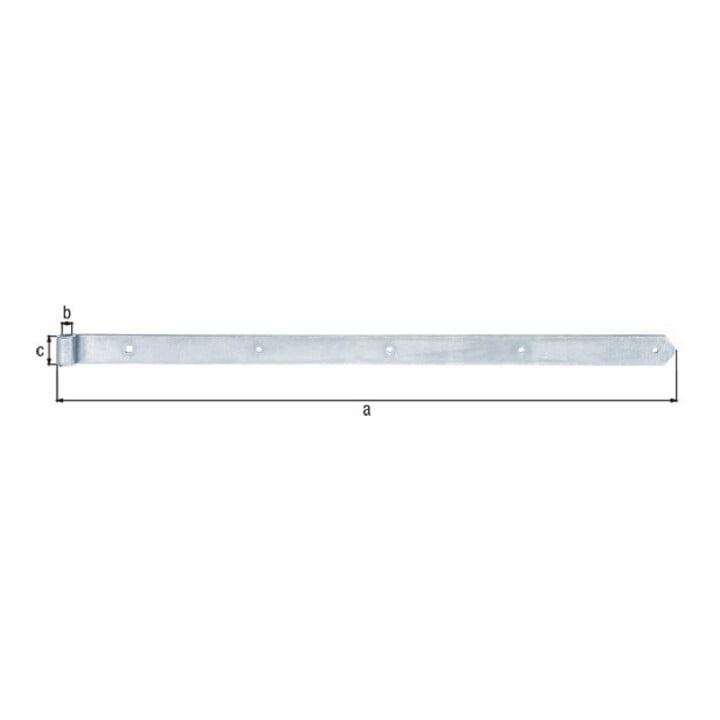 Ladenband L.800x13x40mm S.5mm STA galv.verz.d.pass.D.13mm rd GAH