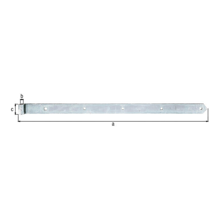 Ladenband L.800x16x45mm S.5mm STA galv.verz.d.pass.D.16mm rd GAH