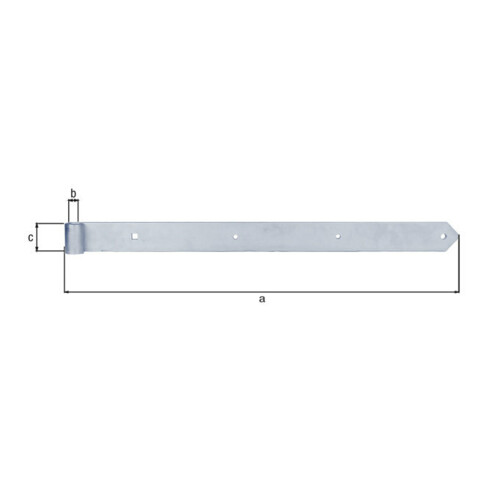 Ladenband L.800x20x60mm S.8mm STA galv.verz.d.pass.D.20mm rd GAH