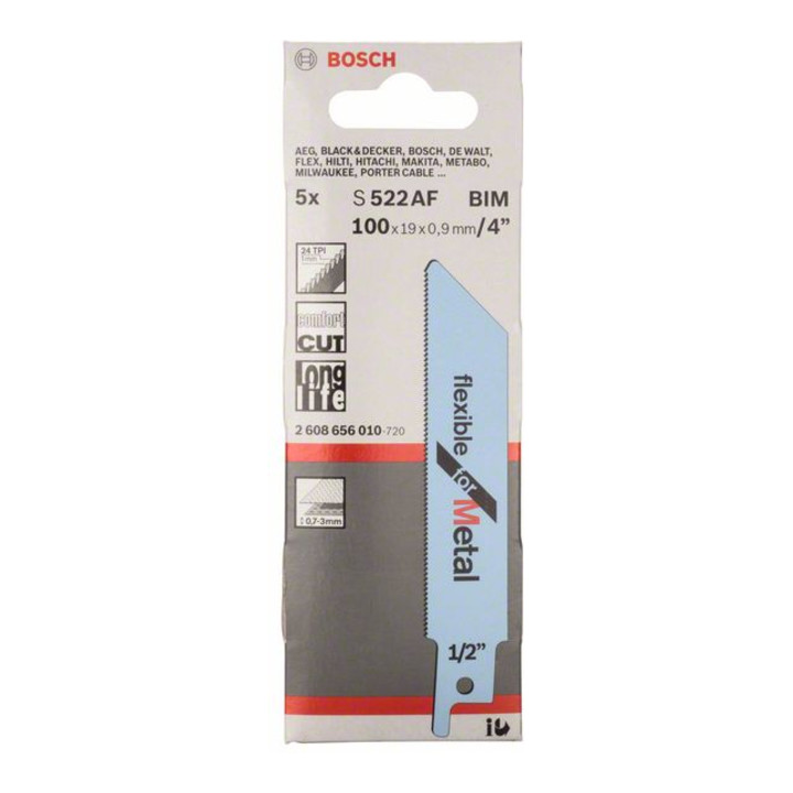 Lama per sega a gattuccio Bosch S 522 AF Flexible for Metal