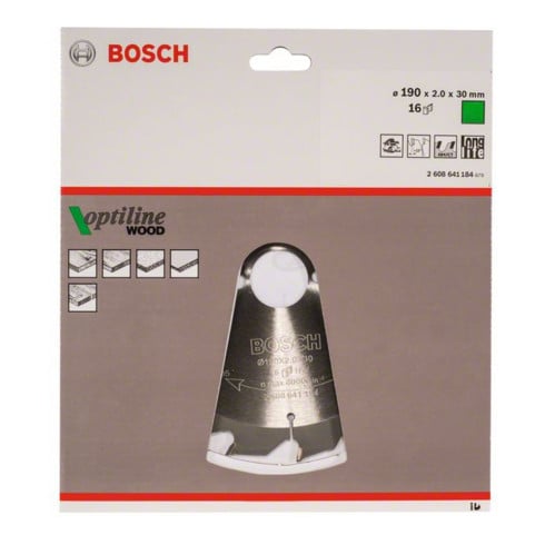 Bosch Lama Optiline Wood per seghe circolari manuali 190 x 30 x 2,0 mm 16