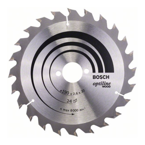 Bosch Lama Optiline Wood per seghe circolari manuali 190 x 30 x 2,6 mm 24