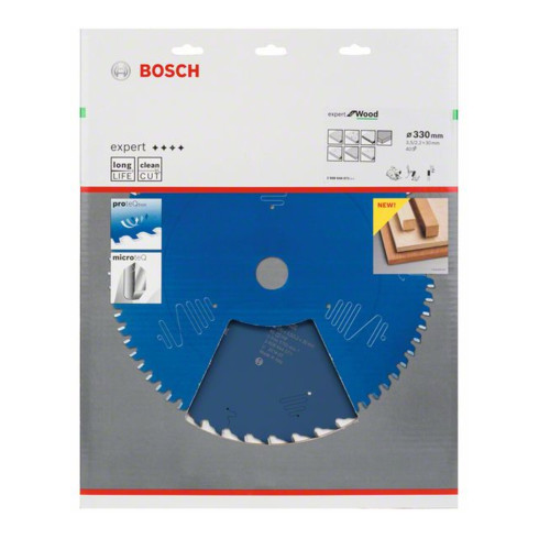 Bosch Lama circolare per sega Expert for Wood, 330x30x3,5mm 40