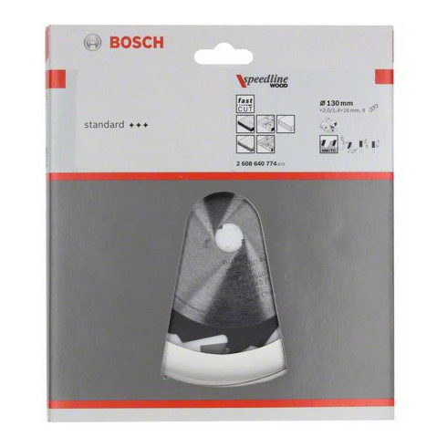 Bosch Lama circolare per sega Speedline Wood, 130x16x2,0mm 9