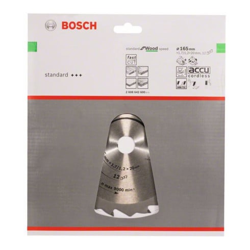 Bosch Lama circolare per sega Standard for Wood Speed 165x20/16x1,7mm