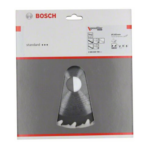 Bosch Lama circolare per sega Speedline Wood, 165x30x2,2mm 18