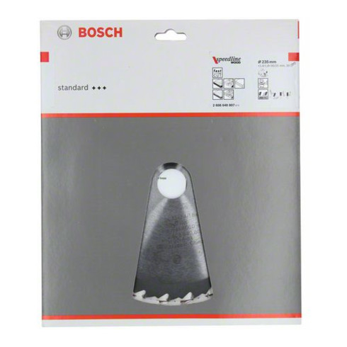 Bosch Lama circolare per sega Speedline Wood, 235x30/25x2,4mm 30