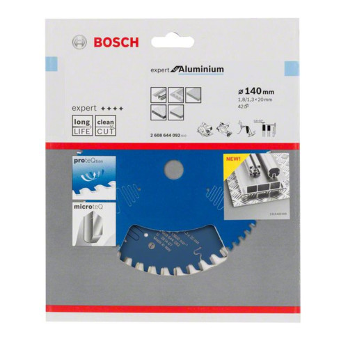 Bosch Lama circolare per sega Expert for Aluminium, 140x20x1,8mm 42