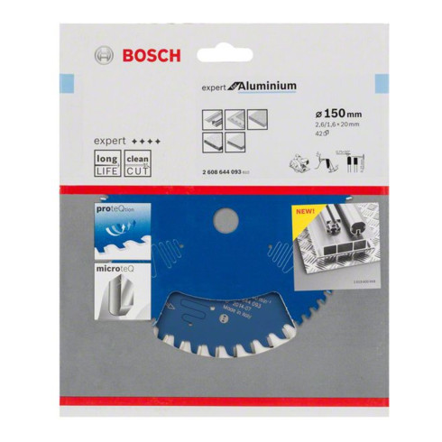 Bosch Lama circolare per sega Expert for Aluminium, 150x20x2,6mm 42