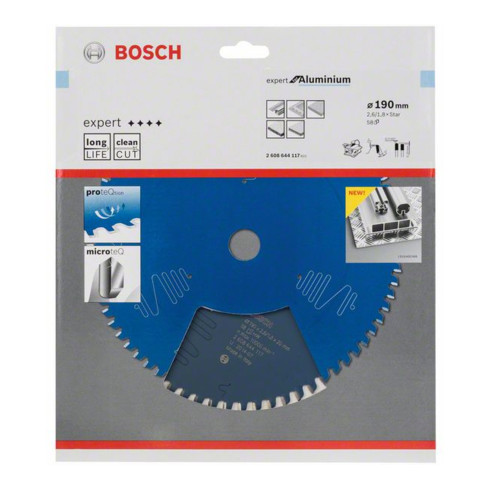 Bosch Lama circolare per sega Expert for Aluminium, 190xstellax2,6mm 58