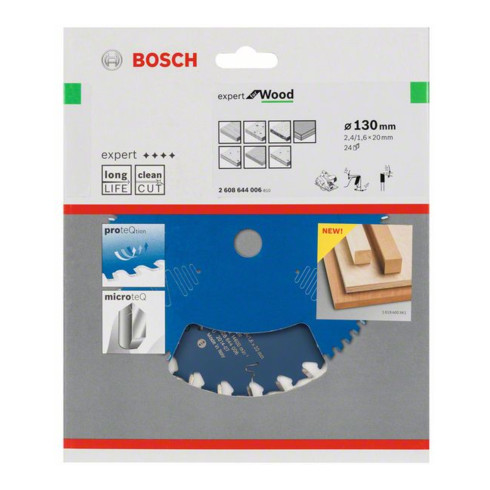 Bosch Lama circolare per sega Expert for Wood, 130x20x2,4mm 24