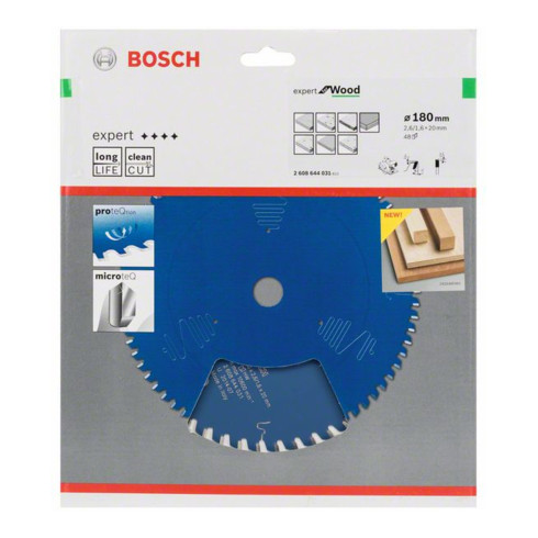 Bosch Lama circolare per sega Expert for Wood, 180x20x2,6mm 48