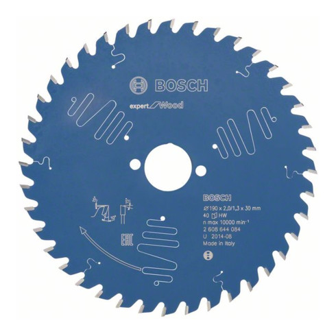 Bosch Lama circolare per sega Expert for Wood, 190x30x2,0mm 40