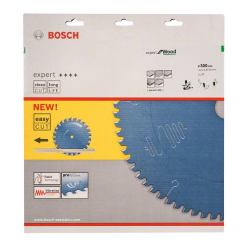 Bosch Lama circolare per sega Expert for Wood, 300x30x2,4mm 72