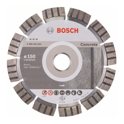 Bosch Disco da taglio diamantato Best for Concrete, 150x22,23x2,4x12mm