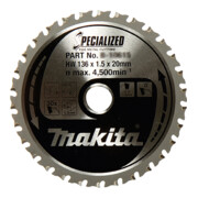 Makita Lama per sega circolare per alluminio 150x20x52Z B-47064