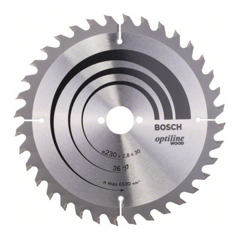 Bosch Lama circolare Optiline Wood, per seghe circolari manuali, 230x30x2,8mm 36