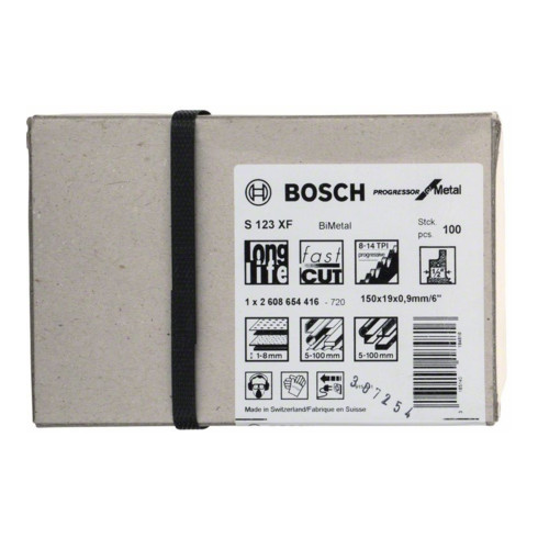 Bosch Lama per sega a gattuccio S 123 XF Progressor for Metal