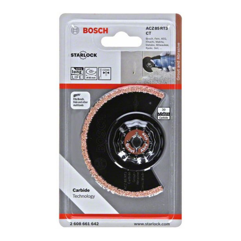 Bosch Lama per sega a segmenti riportati Carbide-RIFF ACZ 85 RT3 85 mm