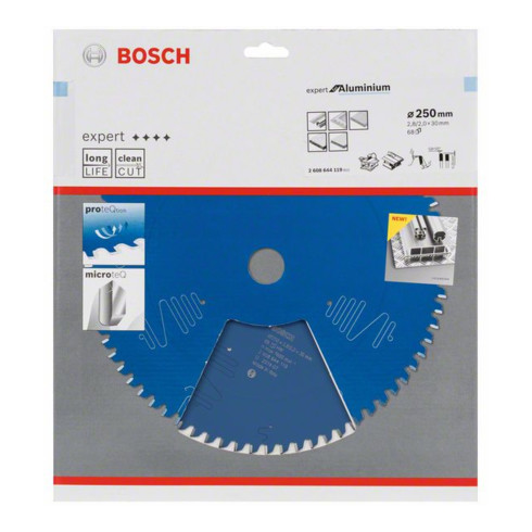 Bosch Lama per sega circolare Expert for Aluminium 250 x 30 x 2,8 mm 68