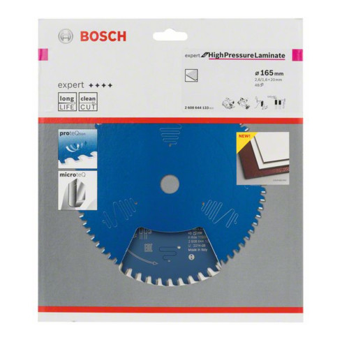 Bosch Lama per sega circolare Expert for High Pressure Laminate 165 x 20 x 2,6 mm 48