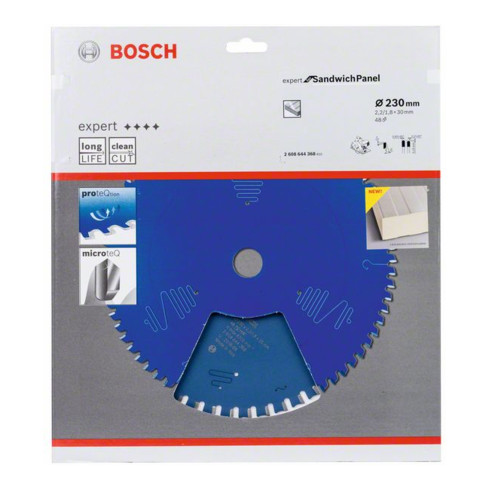 Bosch Lama per sega circolare Expert for Sandwich Panel 230 x 30 x 2,0 mm 48