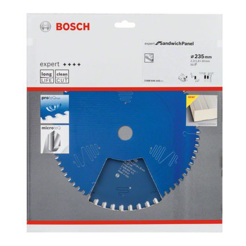 Bosch Lama per sega circolare Expert for Sandwich Panel 235 x 30 x 2,2 mm 50