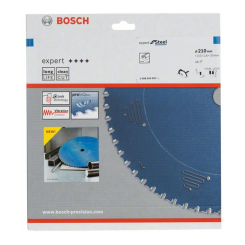 Bosch Lama per sega circolare Expert for Steel 210x30x2,0mm 48