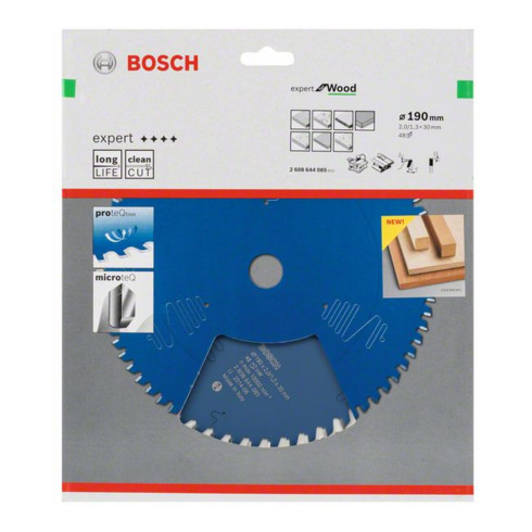Bosch Lama per sega circolare Expert for Wood 190 x 30 x 2,0 mm 48