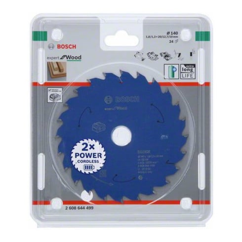 Bosch Lama per sega circolare Expert for Wood per seghe a batteria 140 x 1,8/1,3 x 20 24 denti